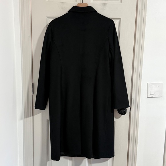 Kristen Blake Lambswool Coat Womens 14 Black Timeless Old Money Quiet Luxury - Picture 2 of 12